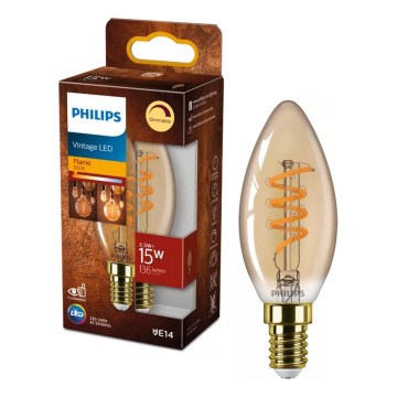 Dimbare LED-lamp VINTAGE Philips E14/2,5W/230V 1800K