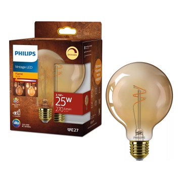 Dimbare LED-lamp VINTAGE Philips G95 E27/3,1W/230V 1800K