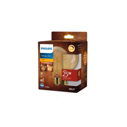 Dimbare LED-lamp VINTAGE Philips G95 E27/3,1W/230V 1800K