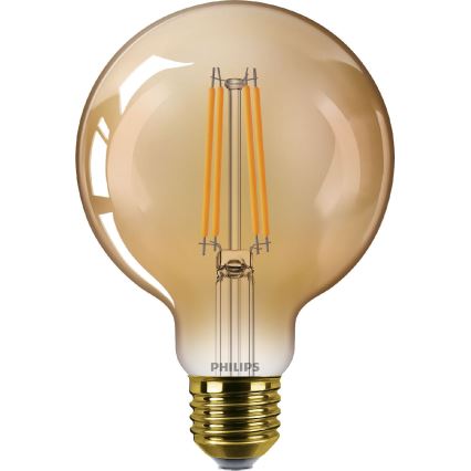 Dimbare LED Lamp VINTAGE Philips G95 E27/7W/230V 1800K