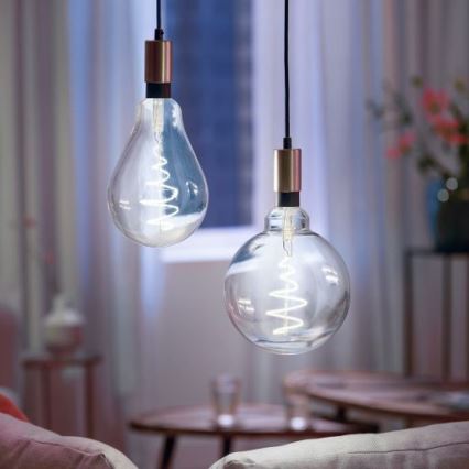 Dimbare LED Lamp VINTAGE FILAMENT PS160 E27/6,5W/230V 2000-5000K CRI 90 Wi-Fi -WiZ