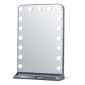 Dimbare LED make-upspiegel HOLLYWOOD LED/18W/230V 3000/4200/6000K grijs