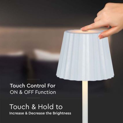 LED Dimbare Oplaadbare Touch Tafellamp LED/4W/5V 3000-6000K 1800 mAh wit
