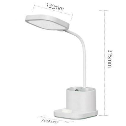 Dimbare LED Oplaadbare tafellamp met houder en powerbank LED/5W/5V 2400mAh