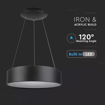 Dimbare LED-pendellamp met kabel LED/20W/230V