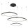 Dimbare LED-pendellamp met kabelbevestiging LORENZO LED/70W/230V 3000/4000/6000K zwart + afstandsbediening