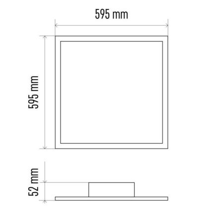 Dimbare LED Plafond Lamp LED/40W/230V + afstandsbediening