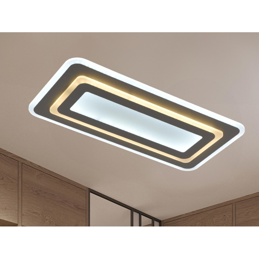 Dimbare LED-plafondlamp LED/85W/230V 3000-6500K grijs + afstandsbediening