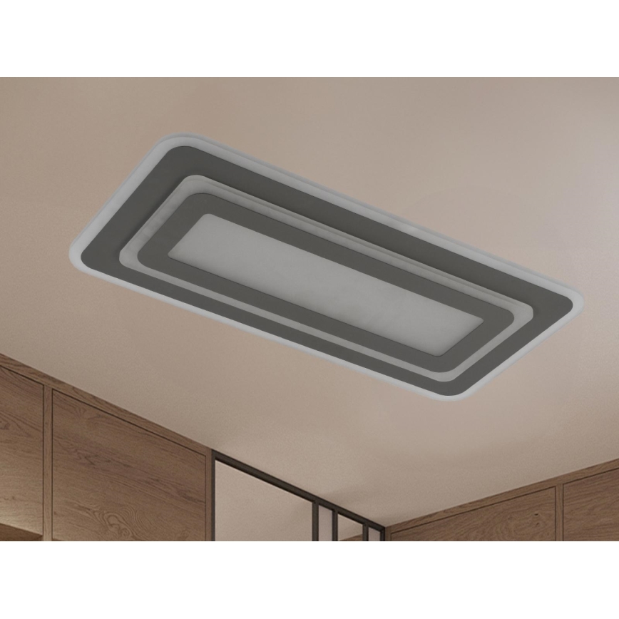 Dimbare LED-plafondlamp LED/85W/230V 3000-6500K grijs + afstandsbediening