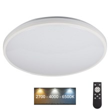 Dimbare LED Plafondlamp ARVOS LED/37W/230V wit + afstandsbediening