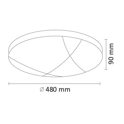 Dimbare LED plafondlamp ATLAS LED/72W/230V 3000-6500K + afstandsbediening