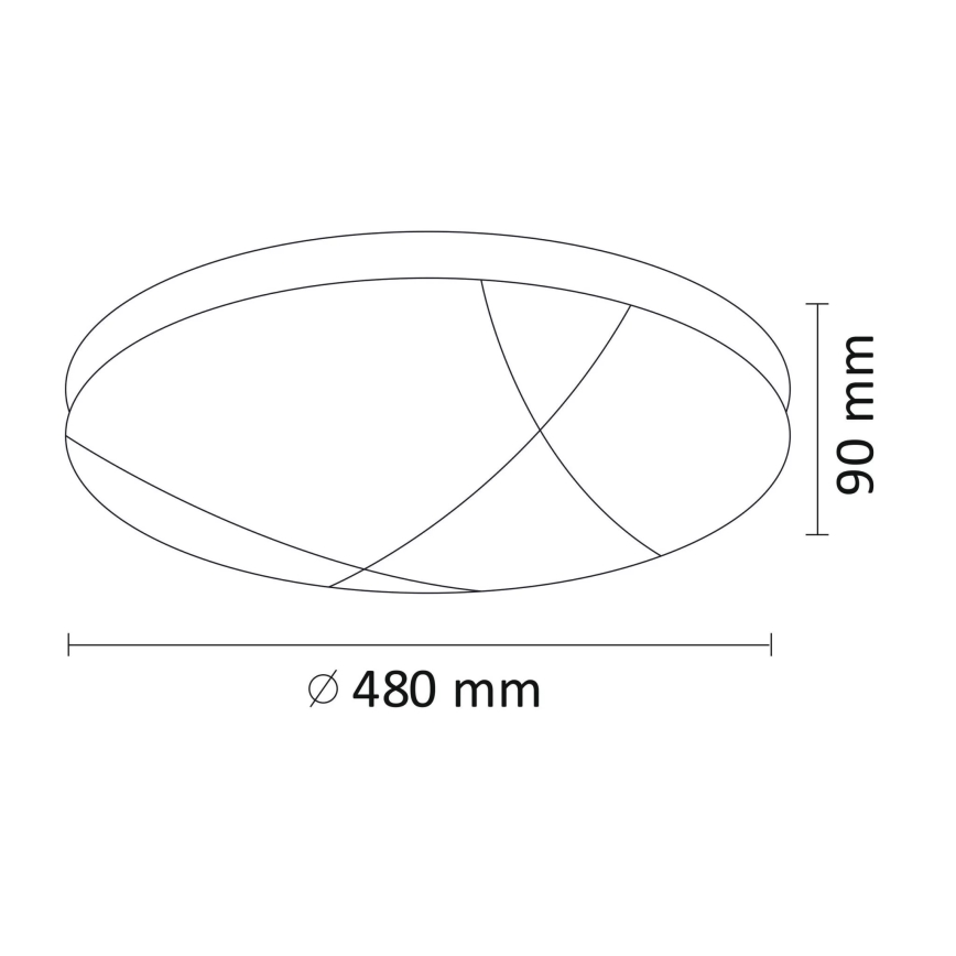 Dimbare LED plafondlamp ATLAS LED/72W/230V 3000-6500K + afstandsbediening