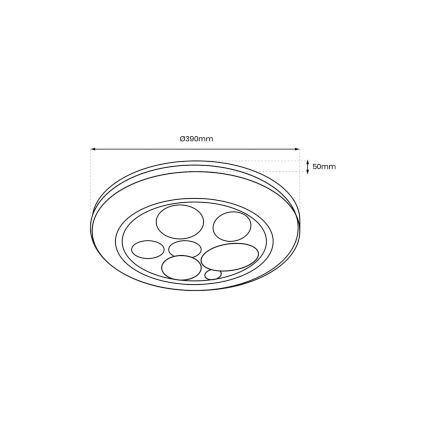 Dimbare LED plafondlamp BUBBLES LED/30W/230V 3000-6000K + afstandsbediening