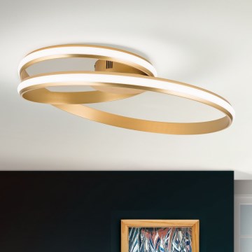 Dimbare LED Plafondlamp CIRCUS LED/30W/230V goud