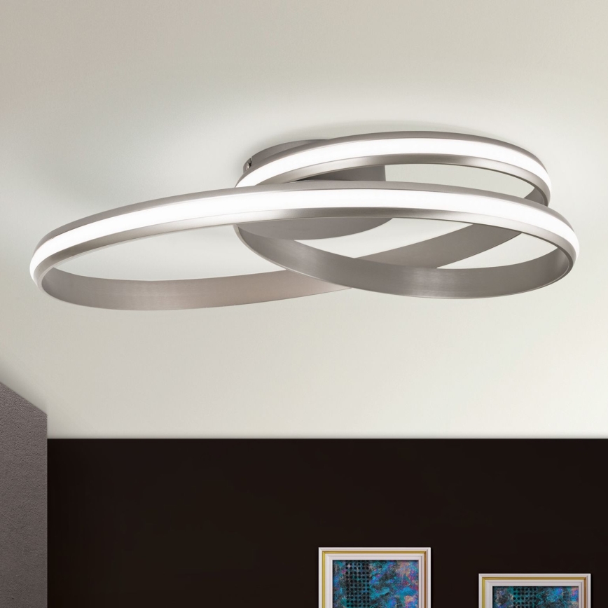 Dimbare LED Plafondlamp CIRCUS LED/30W/230V zilver