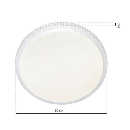 Dimbare LED plafondlamp CRUZ met afstandsbediening LED/66W/230V 3300lm