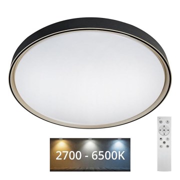 Dimbare LED plafondlamp EBRO LED/36W/230V 2700-6500K diameter 50 cm + afstandsbediening