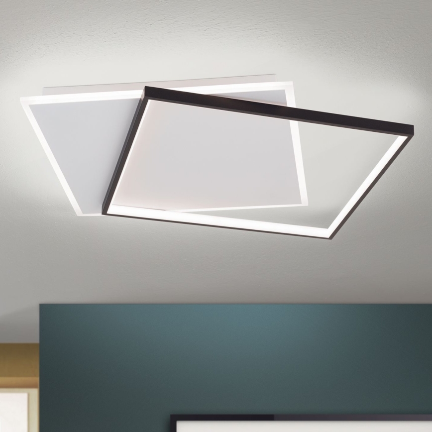 Dimbare LED Plafondlamp EMANUEL LED/50W/230V wit/zwart