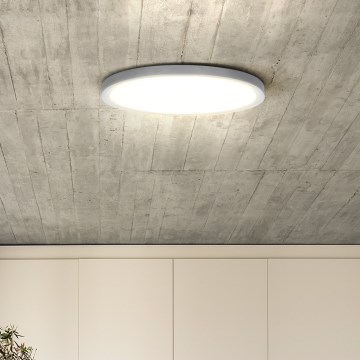 Dimbare LED plafondlamp ESTELA LED/36W/230V diameter 30 cm wit + afstandsbediening