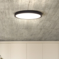 Dimbare LED plafondlamp ESTELA LED/36W/230V diameter 30 cm zwart + afstandsbediening