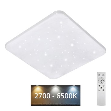Dimbare LED plafondlamp FLORA LED/36W/230V 2700-6500K 43x43 cm + afstandsbediening