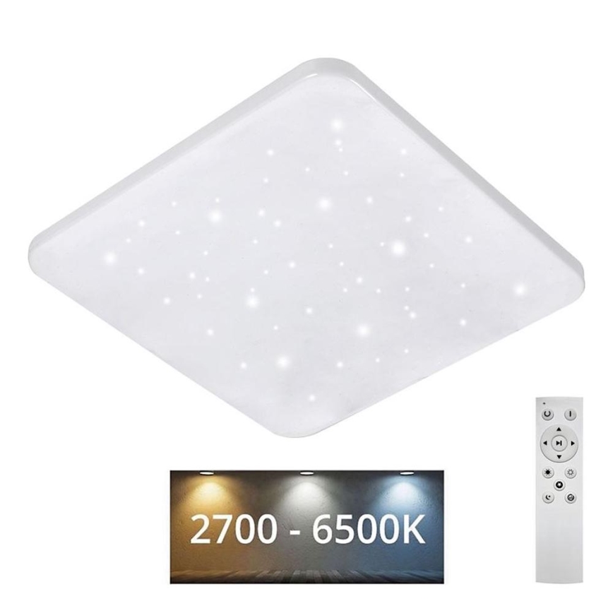 Dimbare LED plafondlamp FLORA LED/36W/230V 2700-6500K 43x43 cm + afstandsbediening