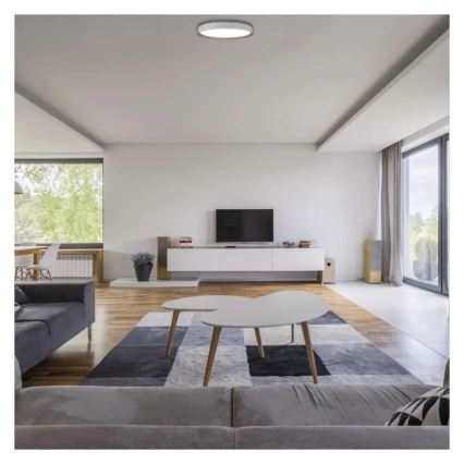 LED-dimbare plafondlamp ILVI LED/30W/230V 2700–6500 K Ø 40 cm wit/beige + afstandsbediening