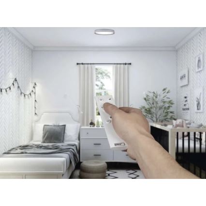 LED-dimbare plafondlamp ILVI LED/30W/230V 2700–6500 K Ø 40 cm wit/beige + afstandsbediening