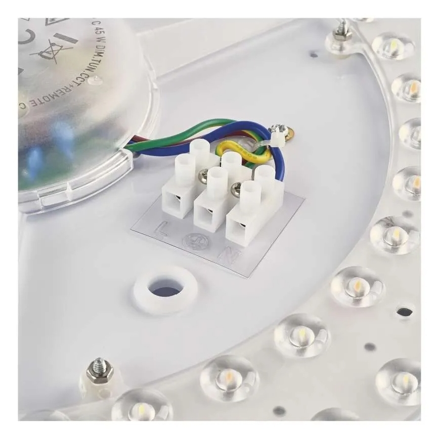 LED-dimbare plafondlamp ILVI LED/30W/230V 2700–6500 K Ø 40 cm wit/beige + afstandsbediening