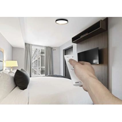 Dimbare LED-plafondlamp ILVI LED/30W/230V 2700-6500K Ø 40 cm zwart/beige + afstandsbediening