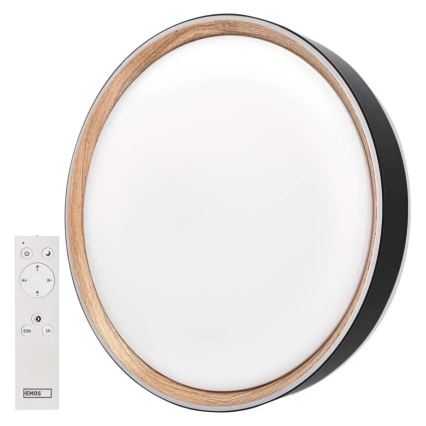 Dimbare LED-plafondlamp ILVI LED/30W/230V 2700-6500K Ø 40 cm zwart/beige + afstandsbediening