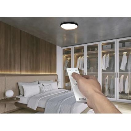 LED dimbare plafondlamp ILVI LED/45W/230V 2700-6500K Ø 50 cm zwart/beige + afstandsbediening