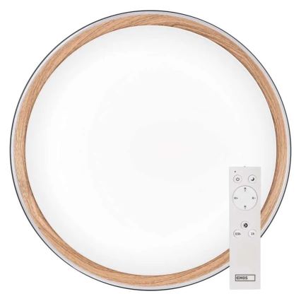 LED dimbare plafondlamp ILVI LED/45W/230V 2700-6500K Ø 50 cm zwart/beige + afstandsbediening