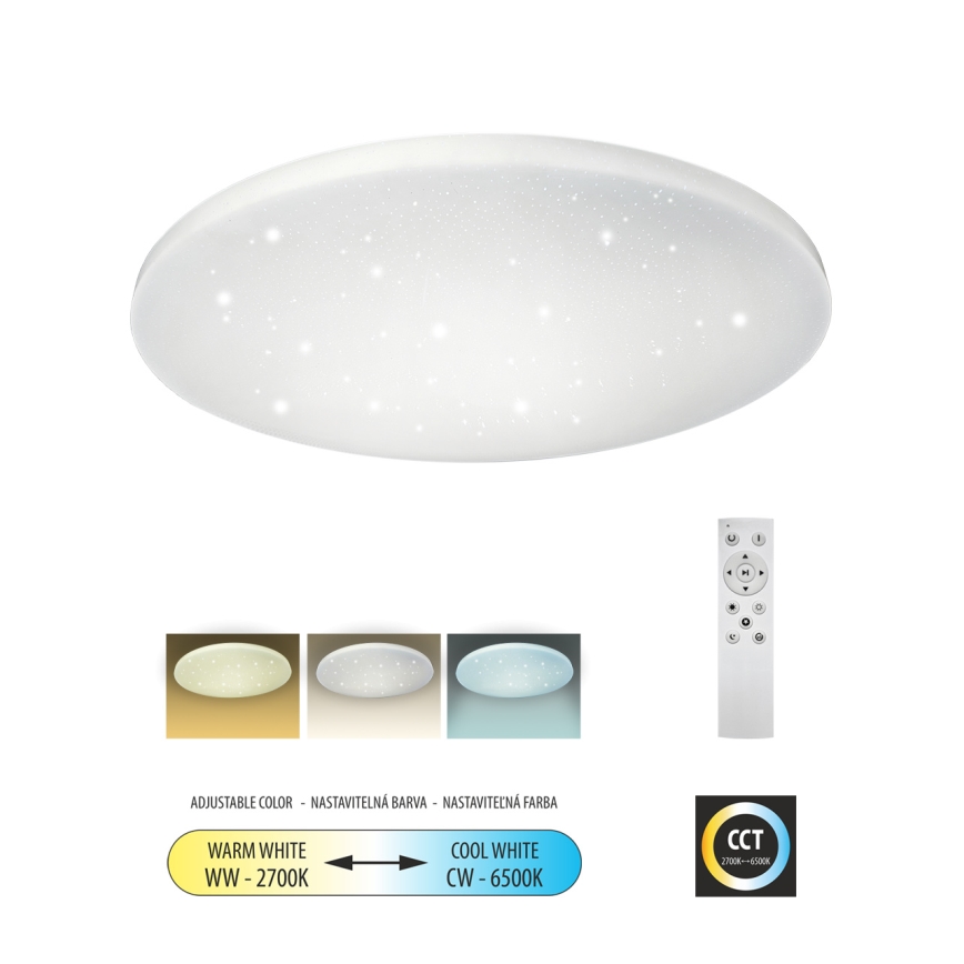Dimbare LED plafondlamp IPOLY LED/60W/230V 2700-6500K diameter 58 cm + afstandsbediening