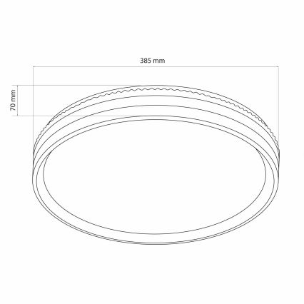 LED Dimbare badkamer plafondverlichting JADWIGA LED/42W/230V diameter 38,5 cm 3000-6000K IP44 + afstandsbediening