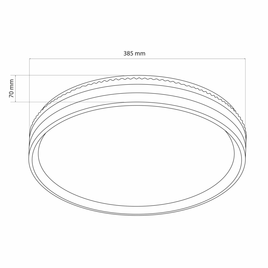 LED Dimbare badkamer plafondverlichting JADWIGA LED/42W/230V diameter 38,5 cm 3000-6000K IP44 + afstandsbediening
