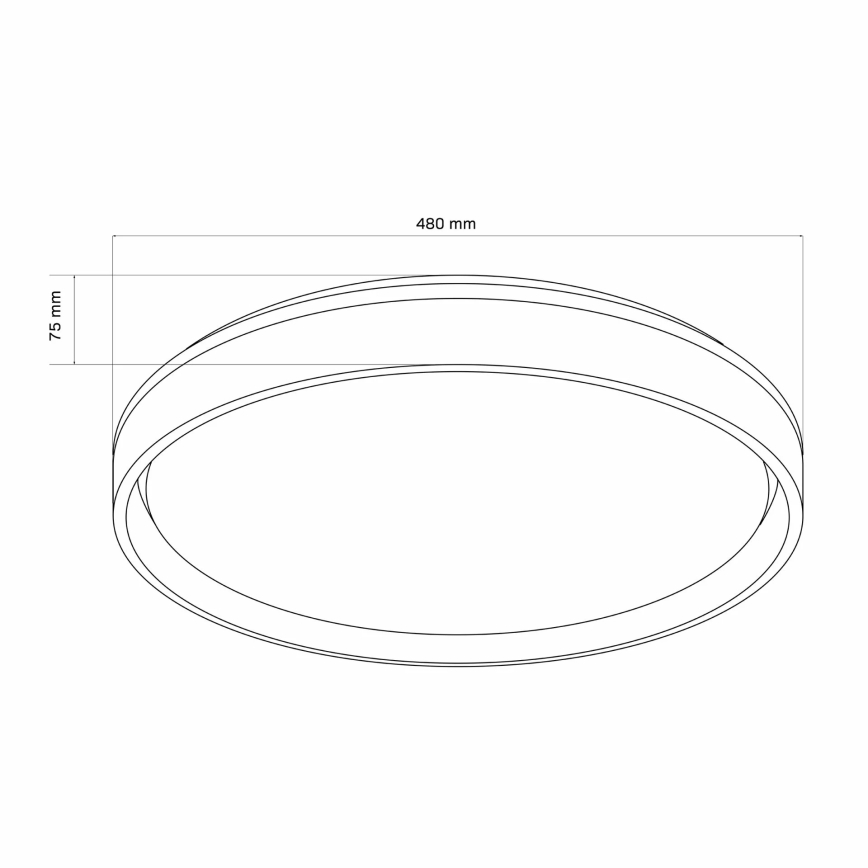 LED Dimbare badkamer plafondverlichting JADWIGA LED/72W/230V diameter 48 cm 3000-6000K IP44 + afstandsbediening