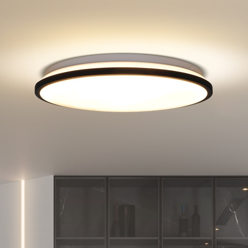 Dimbare LED plafondlamp JAMIL LED/48W/230V 3000-6500K zwart + afstandsbediening