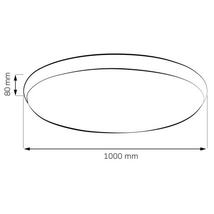 LED dimbare plafondlamp KERN LED/100W/230V 3000/4000/6000K Ø 100 cm goudkleurig + afstandsbediening