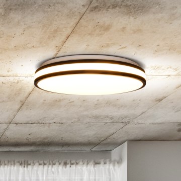 Dimbare LED plafondlamp LASKOS LED/48W/230V 3000-6500K zwart + afstandsbediening