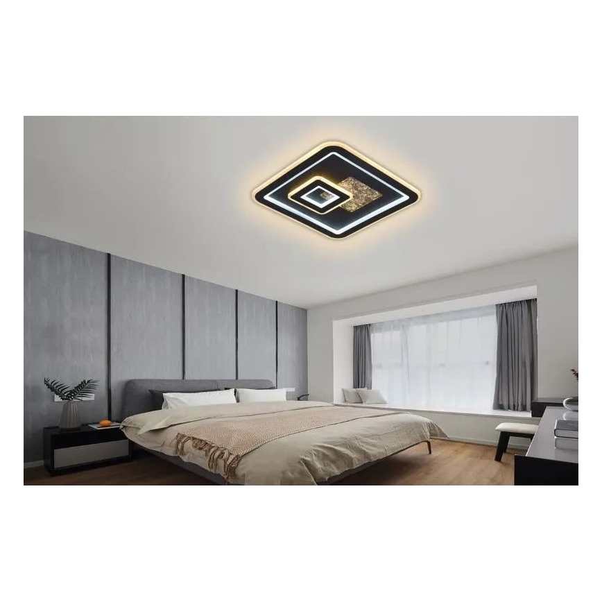 Dimbare LED plafondlamp LED/110W/230V 3000-6500K zwart + afstandsbediening