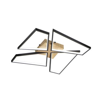 Dimbare LED Plafondlamp LED/115W/230V 3000-6500K bruin/zwart + afstandsbediening
