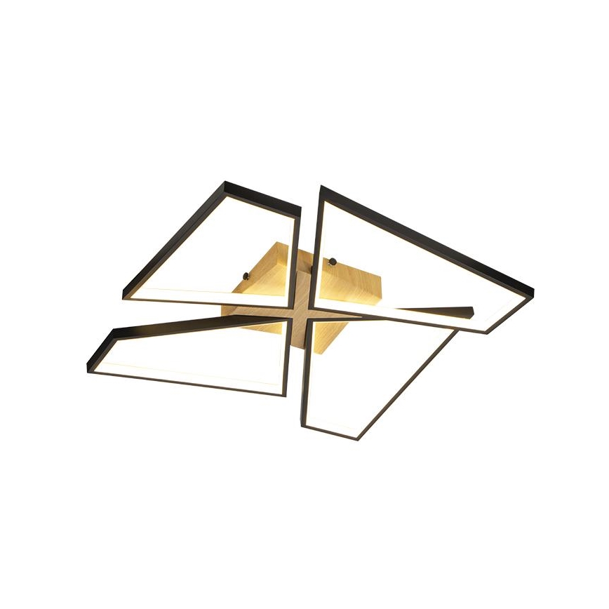Dimbare LED Plafondlamp LED/115W/230V 3000-6500K bruin/zwart + afstandsbediening