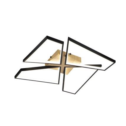 Dimbare LED Plafondlamp LED/115W/230V 3000-6500K bruin/zwart + afstandsbediening