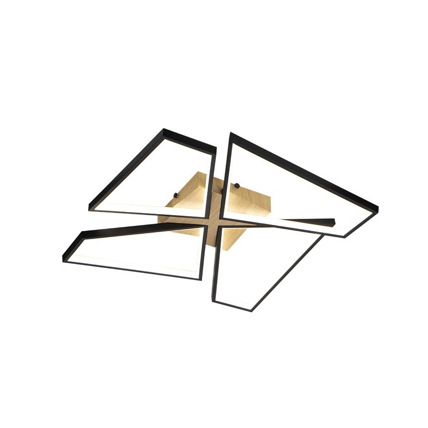 Dimbare LED Plafondlamp LED/115W/230V 3000-6500K bruin/zwart + afstandsbediening