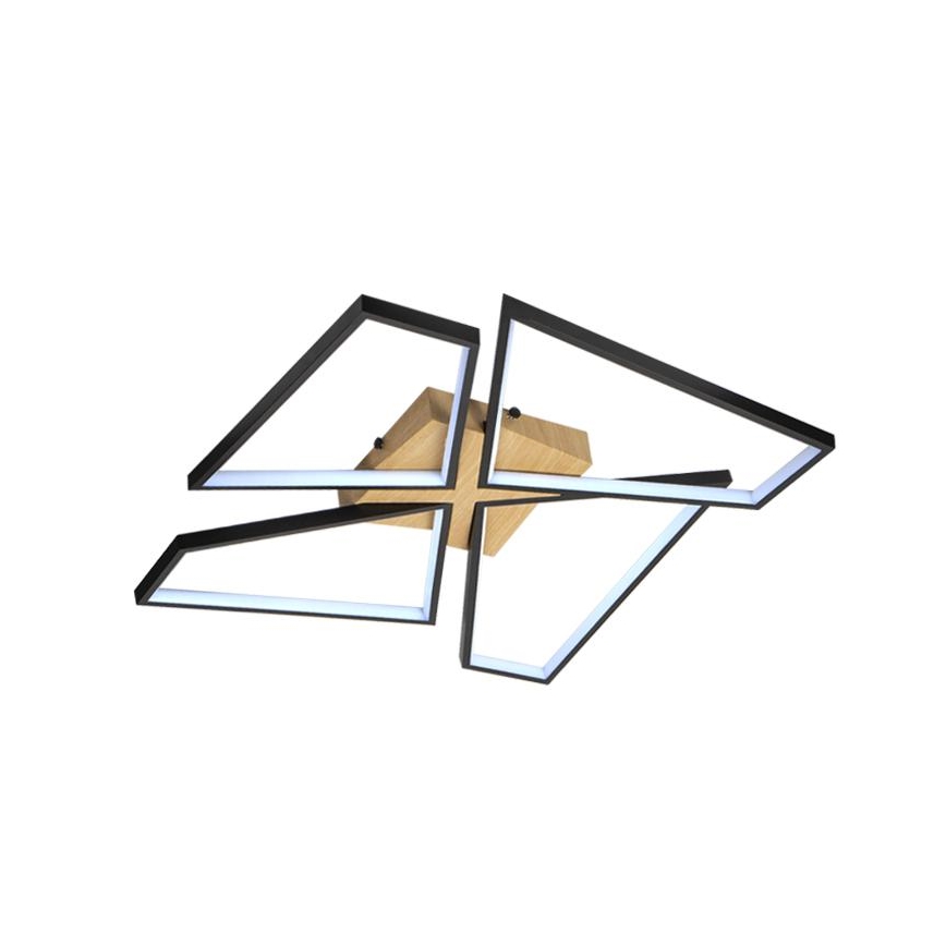 Dimbare LED Plafondlamp LED/115W/230V 3000-6500K bruin/zwart + afstandsbediening