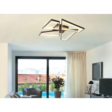 Dimbare LED Plafondlamp LED/115W/230V 3000-6500K zwart + afstandsbediening