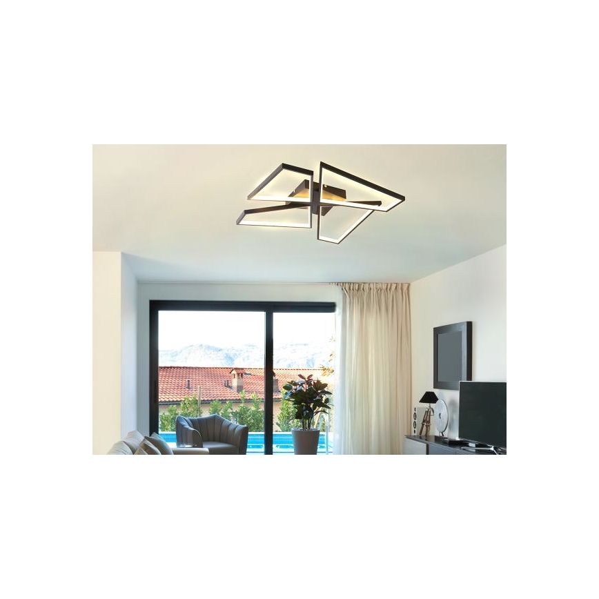 Dimbare LED Plafondlamp LED/115W/230V 3000-6500K zwart + afstandsbediening