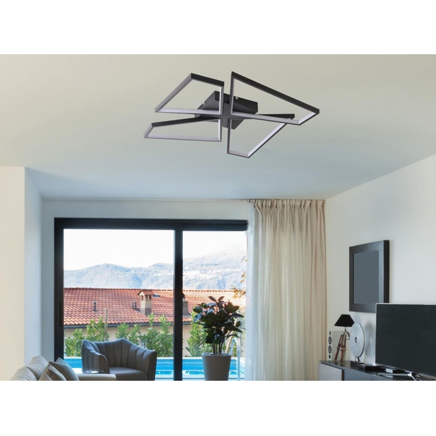 Dimbare LED Plafondlamp LED/115W/230V 3000-6500K zwart + afstandsbediening