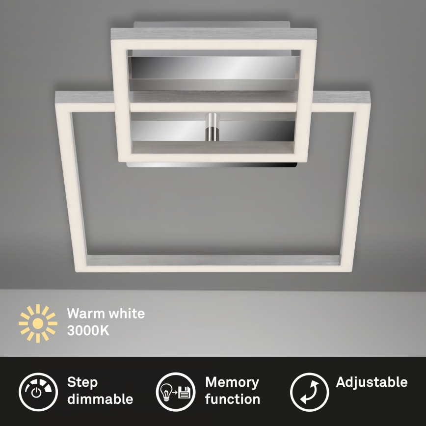 Dimbare LED plafondlamp LED/12W/230V 3000K mat chroom